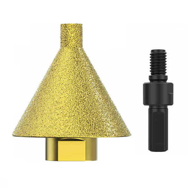 Diamond Chamfer Bit M10 Thread, 50mm Tapered Ceramic Tile Engraving and Cut