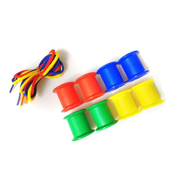 Lacing Cotton Reels with Laces (Learn Counting, Colours and Lacing Fun!) (61 Piece)
