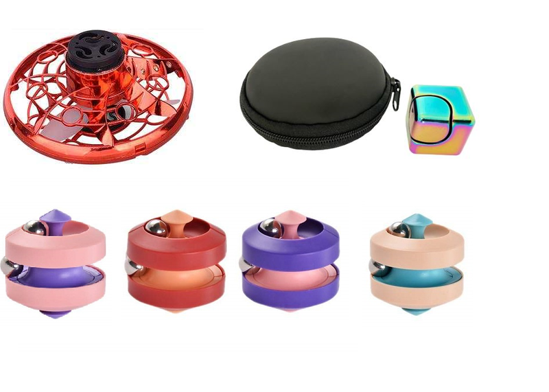 UFO Fly Spinner Rotating Beads Fidget Toy Bundle Deal 6 In 1 Package All