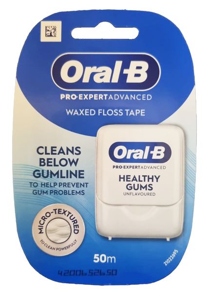 Oral B Pro Expert Advanced Waxed Dental Floss Healthy Gums 50m
