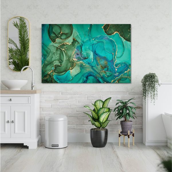 Canvas Wall Art - Green Abstract - 119cm x 84cm