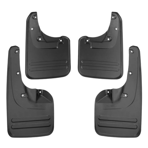 Rubber Mudflaps Compatible with Toyota Hilux 2005-2011 - Black - Set