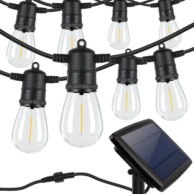 5M Vintage Solar LED Outdoor String Light Fixture | Shop Today. Get it ...