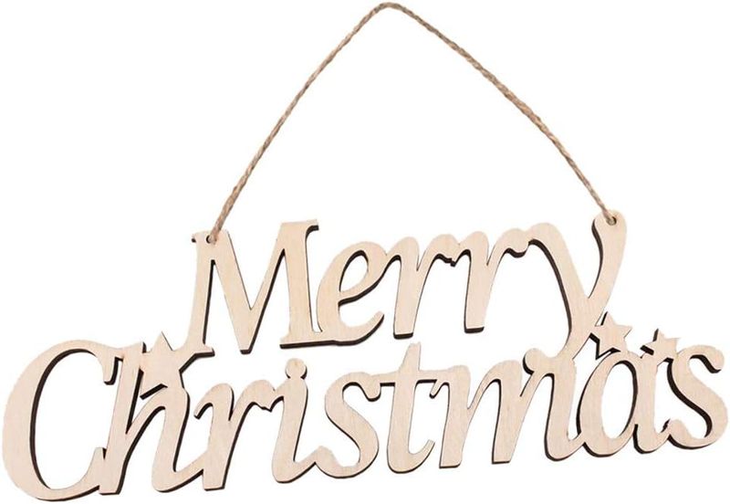 Christmas Wooden Hanging Sign