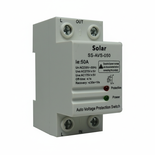 Solarix Auto Voltage Protection Switch for Single-Phase 50A AC