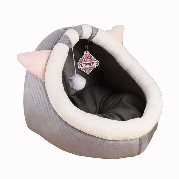 Comfortable Cute Cat Beds for Indoor Cats Dogs - Large