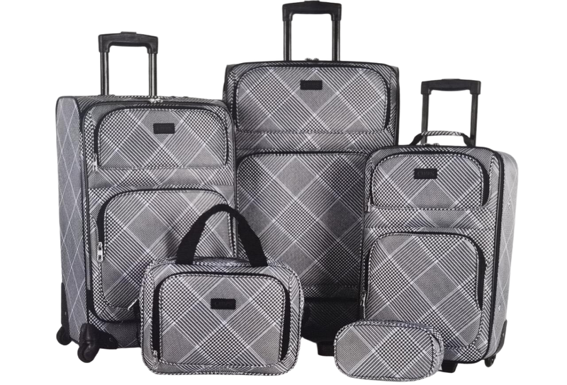 Double Zip Suitcase - 5 Piece Luggage
