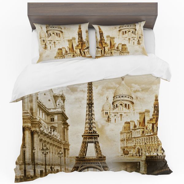 Different Parts of Paris Duvet Cover Set