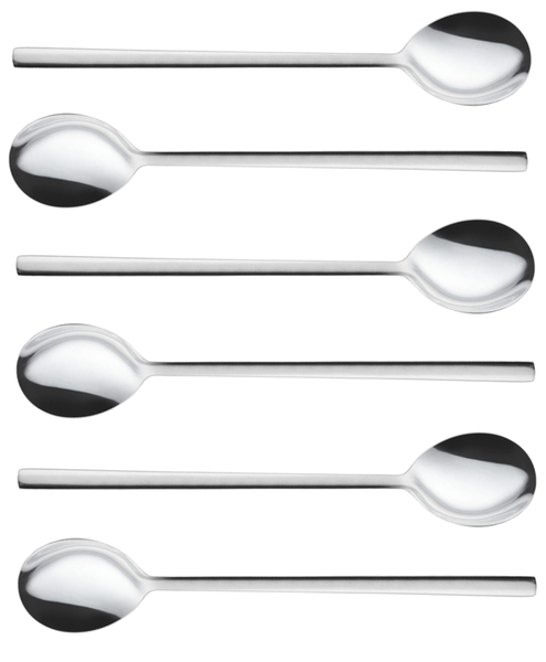 Soup Spoon 6pc Square Handles Stainless Steel