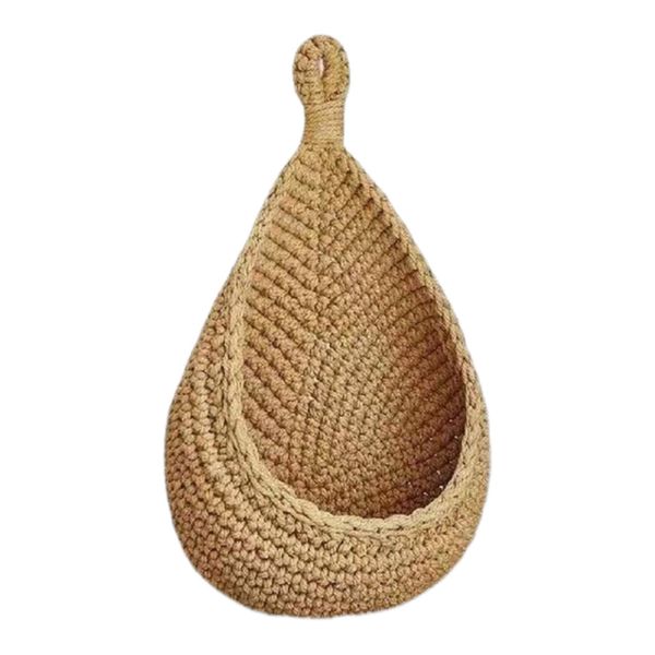 Droplet Shape Hanging Woven Rope Storage for Fruit and Vegetables