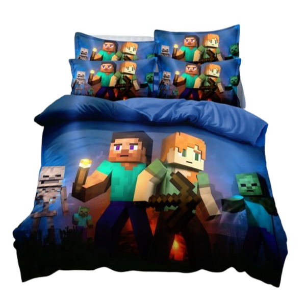Linen Boutique - Kids Duvet Cover Set-Minecraft Zombies