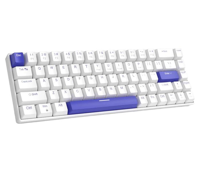 Ergonomic RGB Backlit Keyboard With Hot-Swappable Switches - White