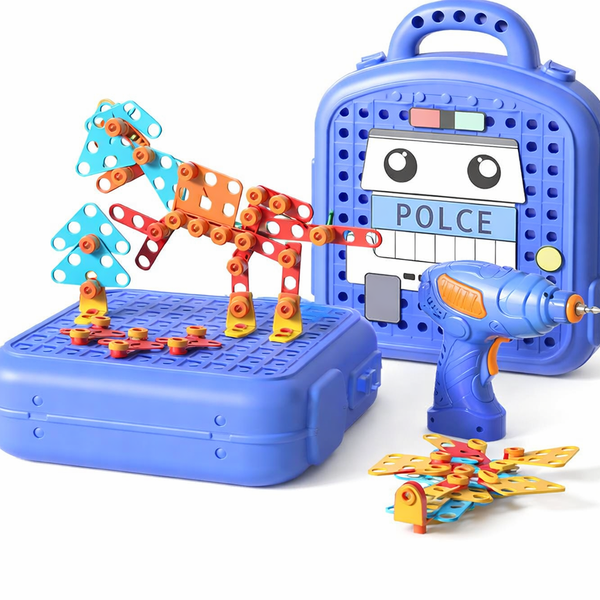 DIY Electric Drill Screw Puzzle Toy Set Creative Mosaic Building Kit