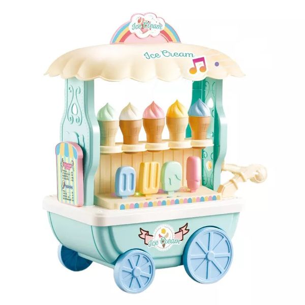 25 Piece Pretend Ice Cream Truck Set - Ice Cream Candy Cart Toy Set
