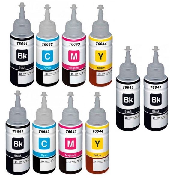 Epson T6641 / 6642 / 6643 / 6644 Twin Pack + 2 Extra Black - Compatible
