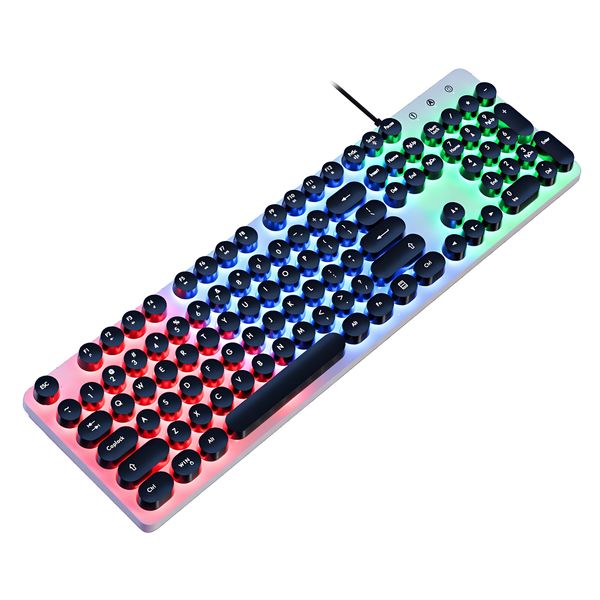Mechanical Gaming Keyboard RGB Backlit - 104 Key Anti-Ghosting, Wired, H300