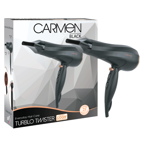 Carmen Turblo Twister 2200W Hair Dryer Black
