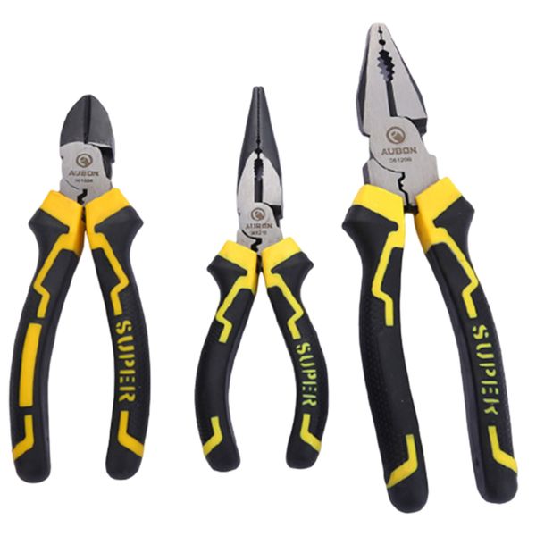 3pcs Plier Set High Leverage Wire/Cable combination/cutting/Long Nose Plier