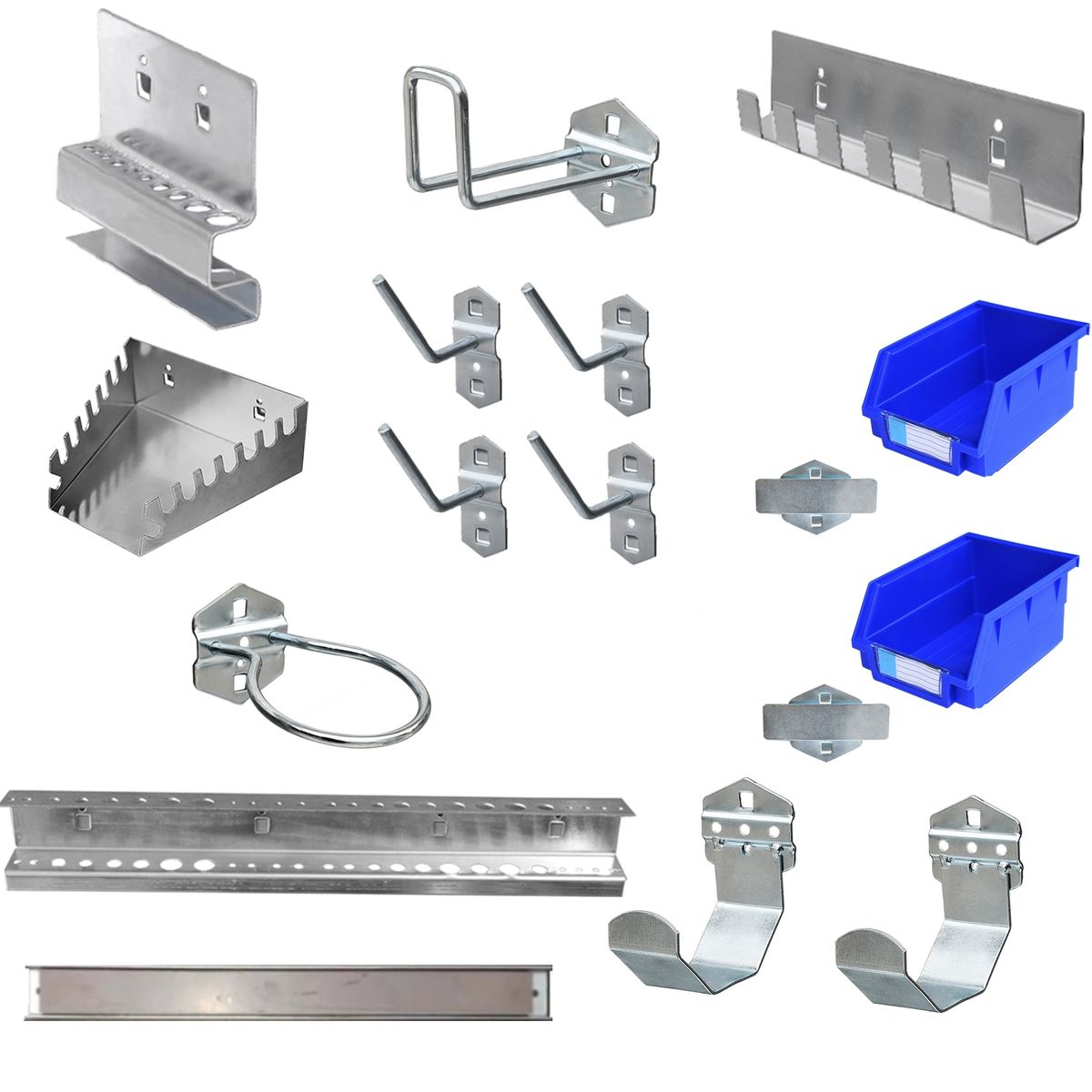 17 Pieces Steel Pegboard Hooks Accessory Set