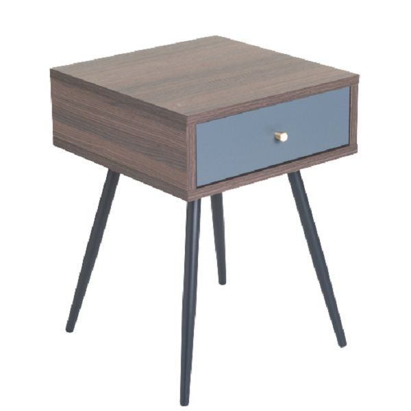 Brown &amp; Dark Grey 1 Drawer Pedestal