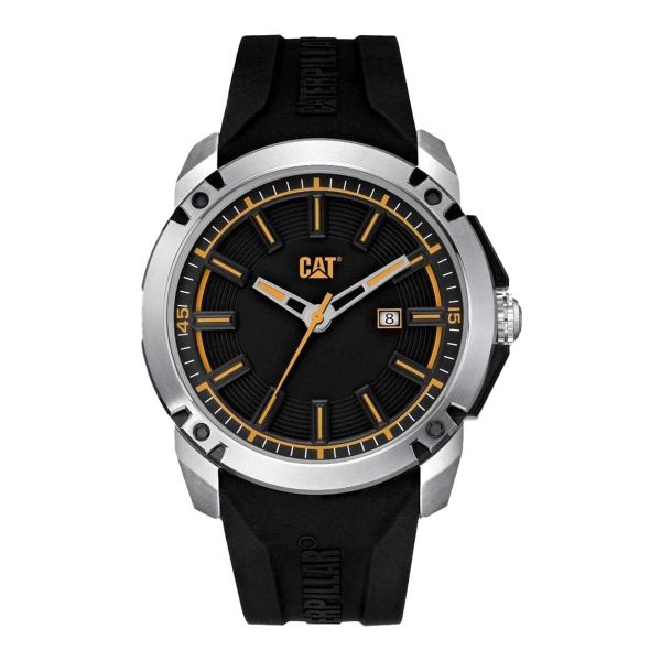 CAT Watches Men Black, Silver Rubber Analogue AH14121127