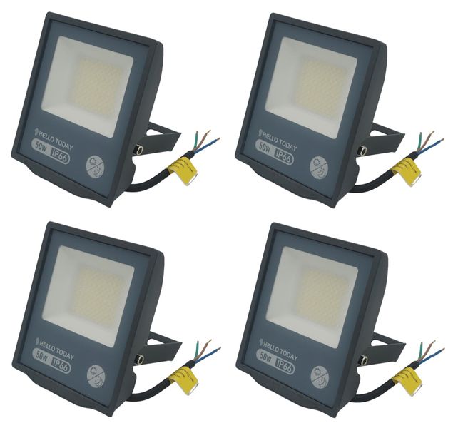 Hello Today Day Nite Sensor LED Flood Light 50W -4 Pack