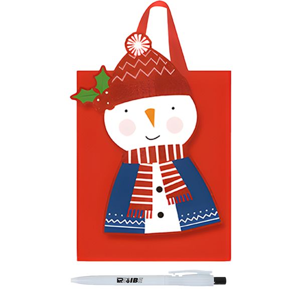 Assorted Festive Merry Christmas Themed Gift Bags With ReVibe Pen