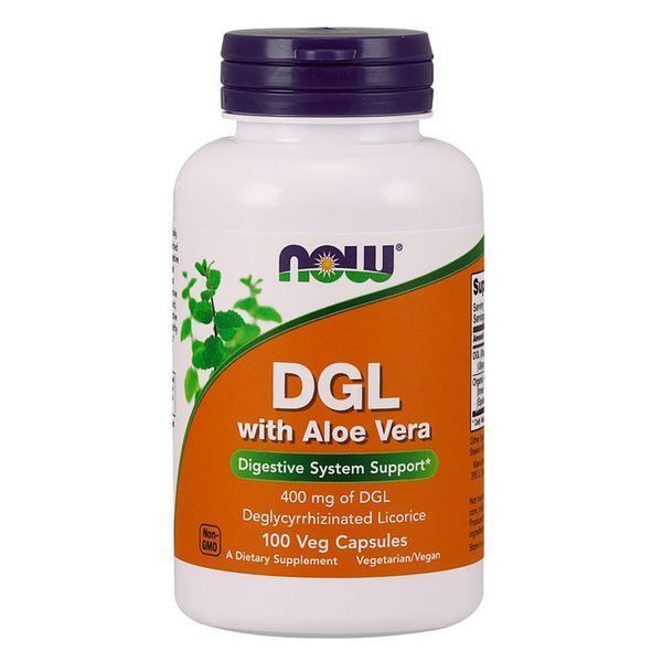 NOW Foods DGL With Aloe Vera 400mg - 100 Caps