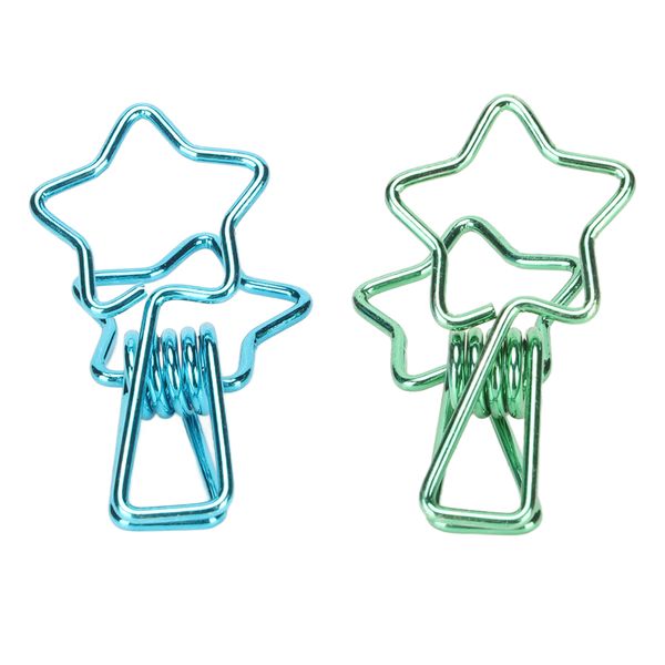 Cute Star Binder Clips 100Piece for Office