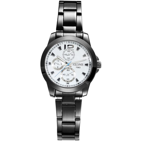 Skone Shefford Gunmetal Ladies Watch - White