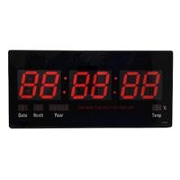 Digital LED Number Wall Clock with Date & Temperature Display - JH-4622 ...
