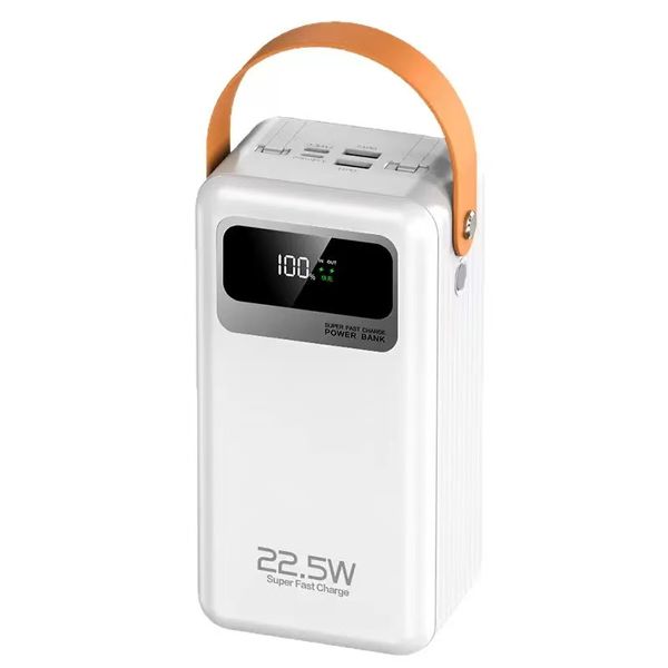 Sleek White Power Bank - Portable, Fast Charging, Perfect for Travel