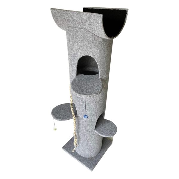 Scratzme - Purriscope Premium Scratching Post - Light Grey &amp; Black
