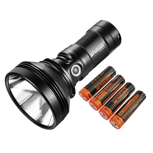 Manker MK35 II CW Flashlight Bundle, 6000 Lumen, 2000m Throw - Rechargeable