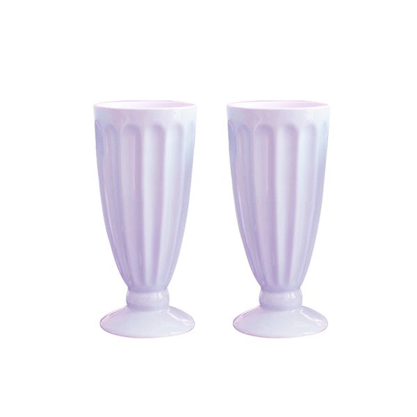 Fine Porcelain Ice-Cream &amp; Milkshake Cups - Set Of 2