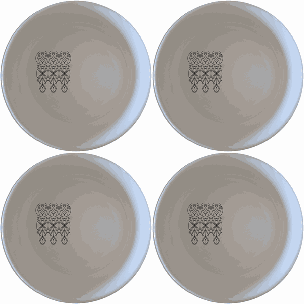 African Geometric Tribal Pattern Bowl Set of 4 - Range 1