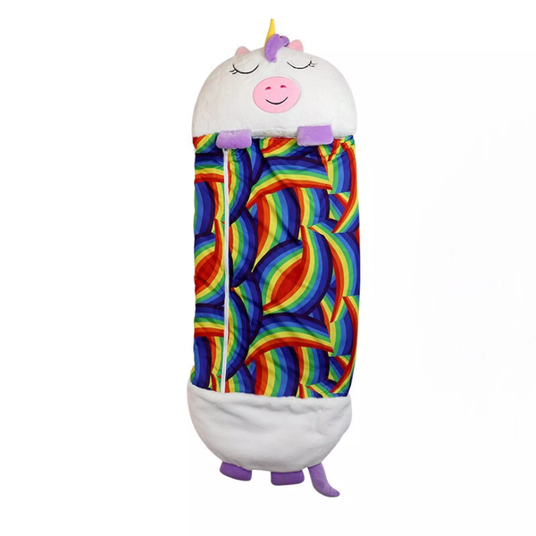 2 in 1 Play Pillow &amp; Sleeping Bag - White Unicorn