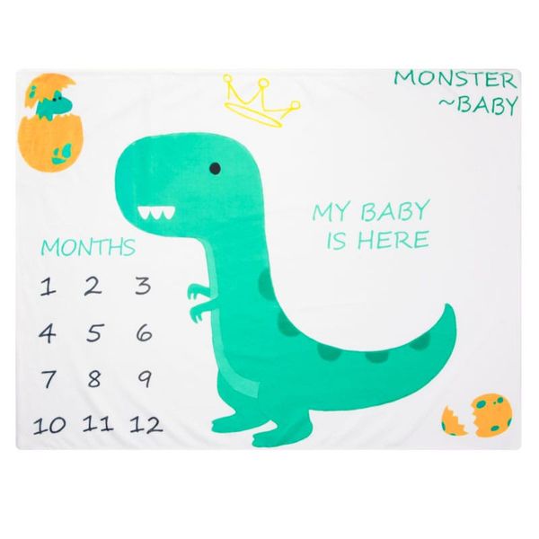 Milestone Baby Blanket - Dinosaur