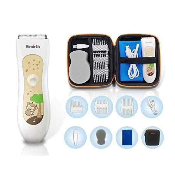 Bimirth Toddler &amp; Kids Waterproof Rechargeable Hair Clippers with Accessories