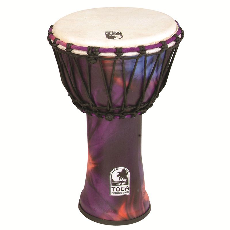 Toca 7" Synergy Freestyle Djembe - Woodstock Purple Design