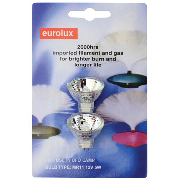 Eurolux - UFO Lamp - 5w - MR11 - 12v - Blister - Twin Pack - 2 Pack