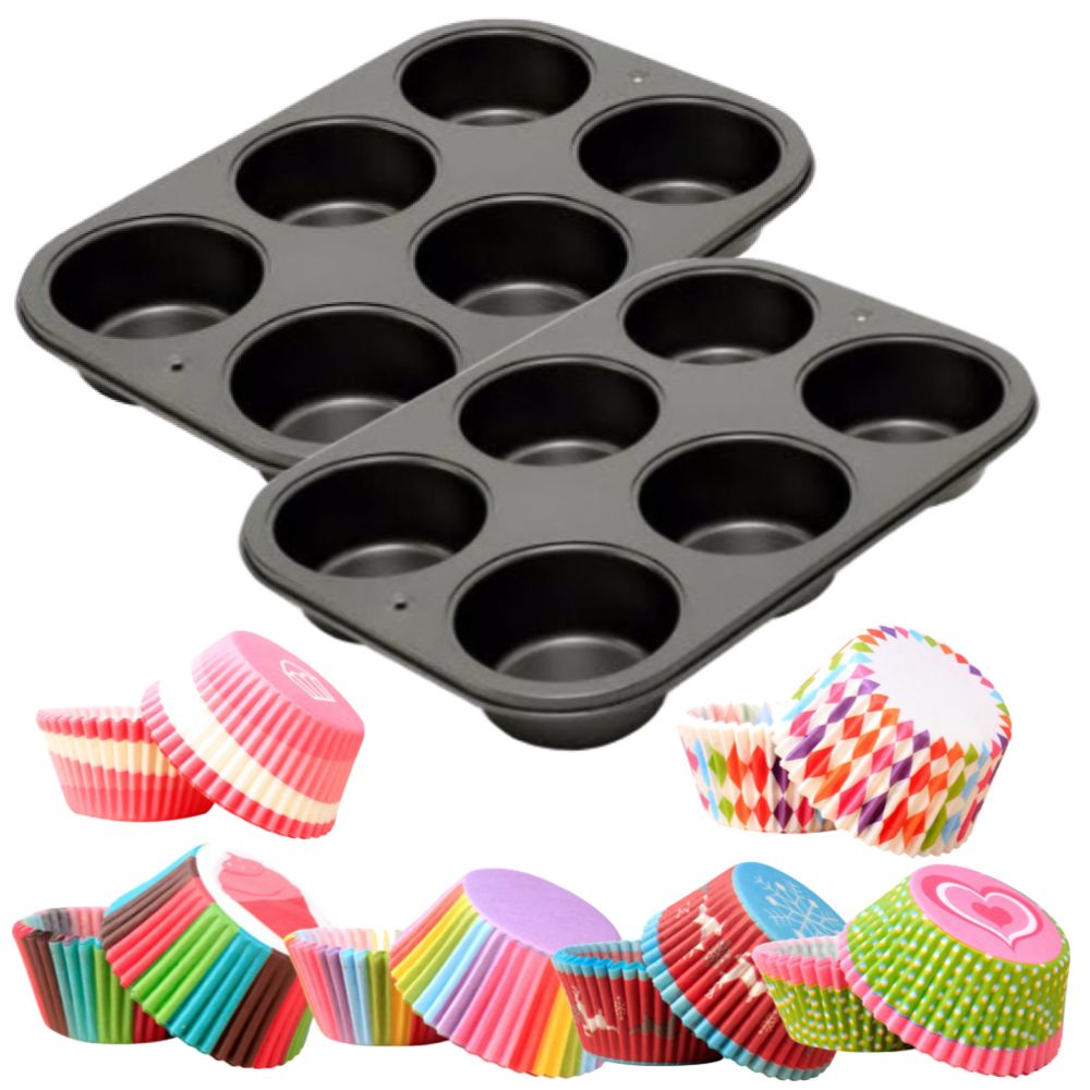 kitchen-non-stick-cupcake-muffin-pans-assorted-colourful-cupcake