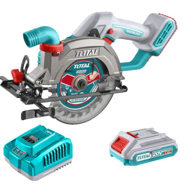 Total Tools - Cordless Circular Saw (140mm) with 2Ah Battery &amp; Charger