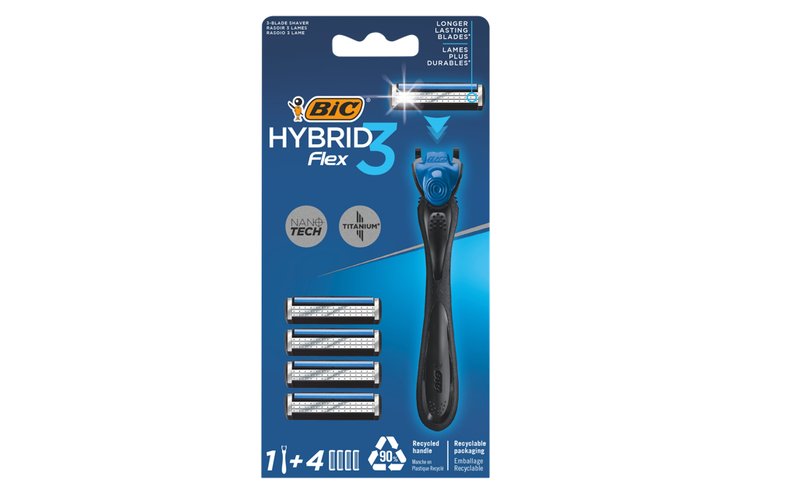 BIC Flex 3 Hybrid Men's Razors - 1 handle and 4 heads