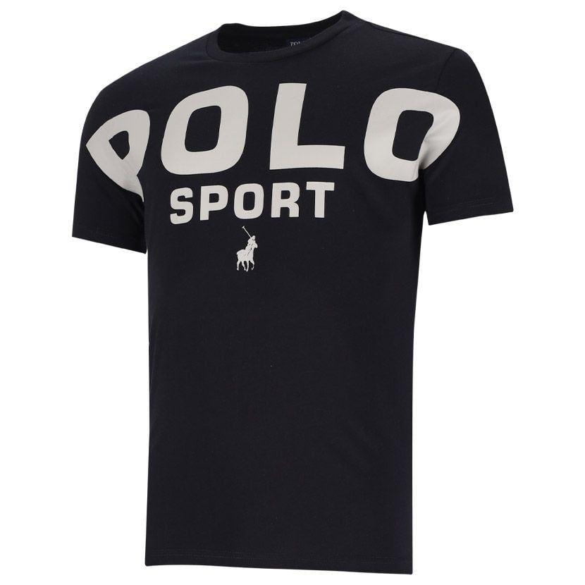 Polo Sport Ole Bold Logo Men's T-shirt Black | Shop Today. Get it ...