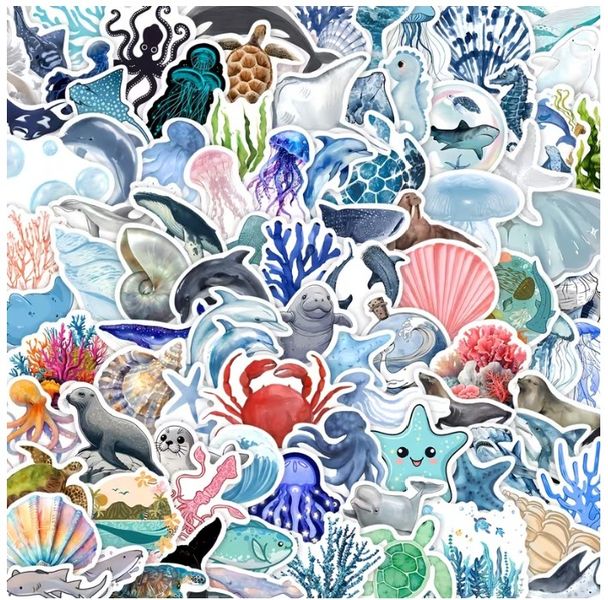 50 piece Ocean Themed stickers