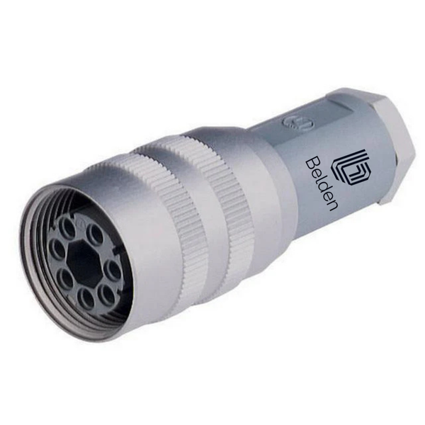 N6REF Inline 6-Way NR-Series Circular Socket w/ Strain Relief