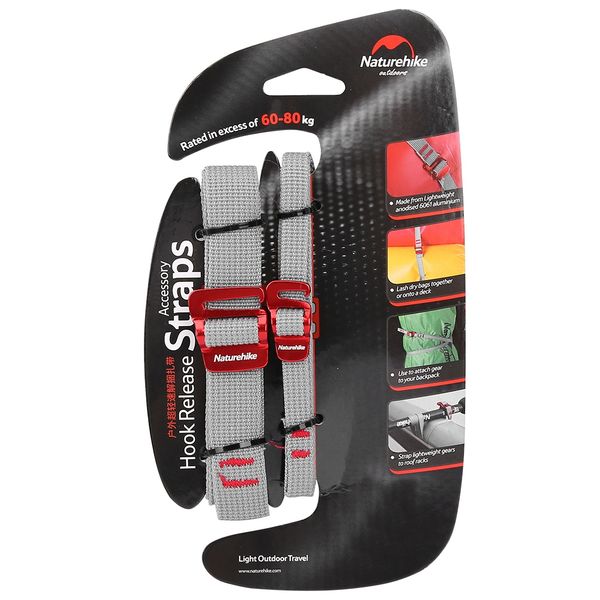 Luggage Strap 2-Pack, Nylon Travel Belt with Alloy Buckle