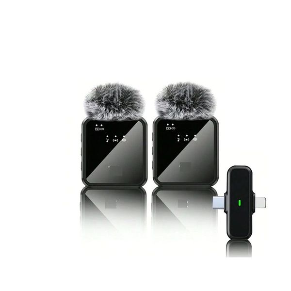 Wireless 2 in 1 Dual Lavalier Microphone Compatible With iPhone/Android SE
