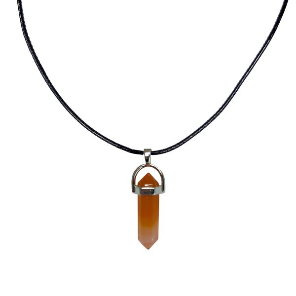 Earth Stone Collection - Bullet Carnelian Stone Necklace